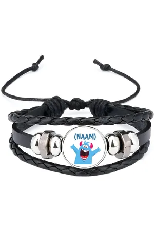 Akyol Blauwe monster armband zwart - Monster - kinderen - leuk cadeau voor mijn kind - verjaardagscadeau - kado - gift - vriendelijke monster