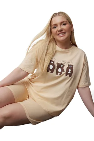 Trendyol Lichtroze Gebreide Pyjamaset Met Hartmotief Tbbss24Ai00025