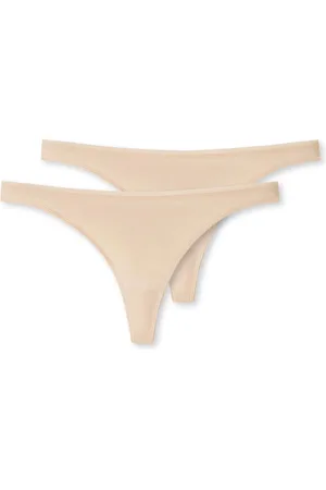 Schiesser String 2-pack biologisch katoen zand - 95/5 Dames Onderbroek