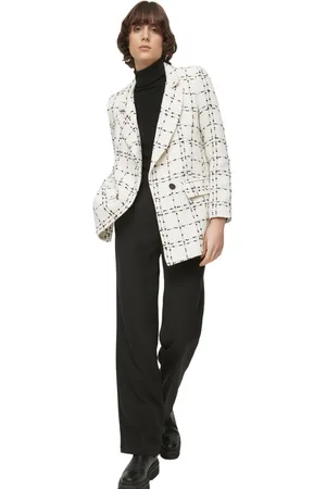 Trendyol Bordeaux Oversized Geweven Geruit Blazerjack Twoaw21Ce0105