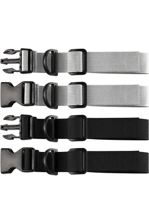 Merkloos Verstelbare Borstriem voor Rugzak en Schooltas - Heavy Duty Schouderbanden - Nylon Borstriem met Gesp voor Schooltas, Joggen en Wandelen (Zwart en Zilver) - Set van 2 stuks