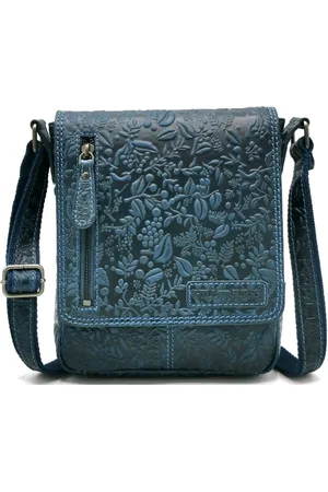 Hillburry Boutique Trukado - Schoudertas met Omslag en Bladeren Reliëf - (bxhxd) ca. 18cm x 20cm x 4cm
