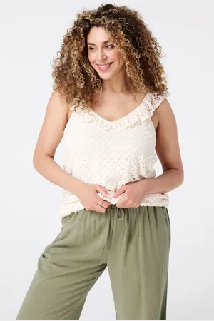 MS Mode Top Gehaakte top met ruffle details