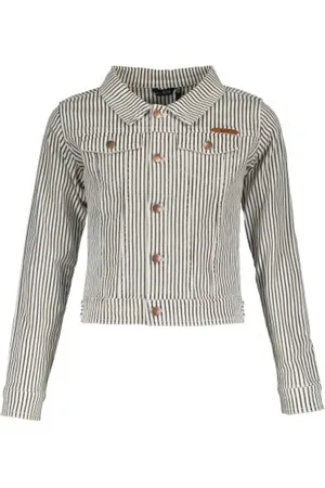 NoBell Denim Jasje Zwrt/Wit Streep maat 122/128