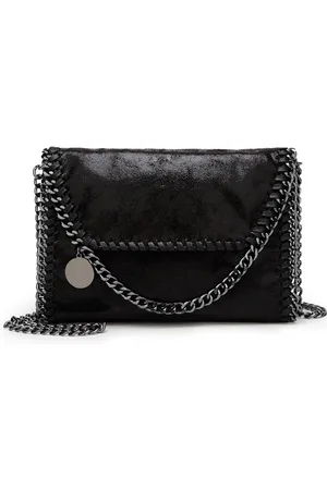 Merkloos Elegante dames schoudertas - met metallic kettingriem - - PU leder - medium