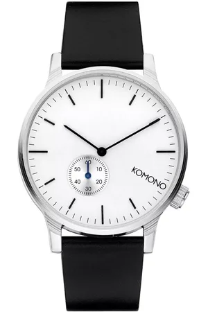 Komono Winston Subs Silver White horloge dames en heren - zwart - messing