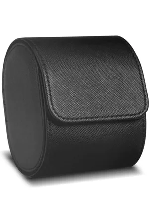 Merkloos Draagbare Horloge Doos Retro Horloge Organizer Lederen Horloge Roll Travel Case Voor Kerst en Verjaardag