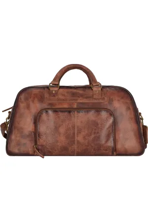 Greenland Leren Reistas met laptopvak MASCU & LINE Travelbag Bruine