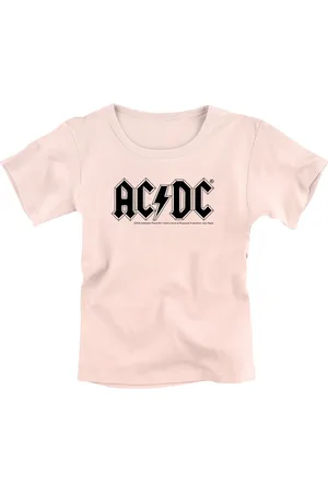 AC/DC Metal-Kids - Logo T-shirt lichtroze 152 Katoen Meisjes - Band merch, Bands