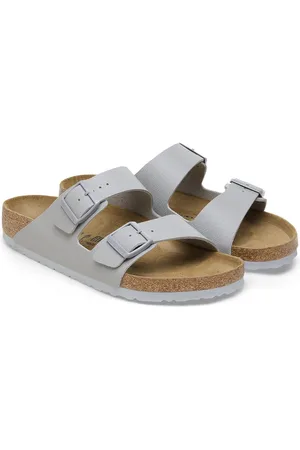Birkenstock Arizona Slippers Saffiano Stone Coin - Normale Pasvorm maat 40 Unisex