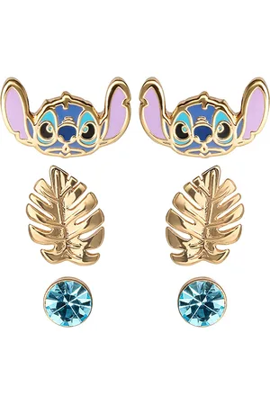 Gresham Peershardy Disney - Blue & Gold Stitch stud earrings / oorbellen set Jewelry