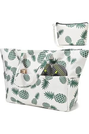 Merkloos Grote strandtas, XXL, voor familie, badtas voor dames, met ritssluiting, strandtas, waterdicht, zanddicht, shopper, tas, zwemtas, schoudertas, saunatas, tote bag voor strand, reizen, winkelen