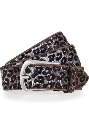 B.belt Leren Riem Cat Silver Belt W95 Zilverkleurig