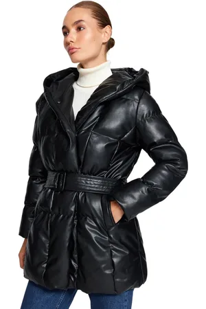 Trendyol Zwart Premium Pufferjack Met Capuchon En Riem Twoaw24Mo00231