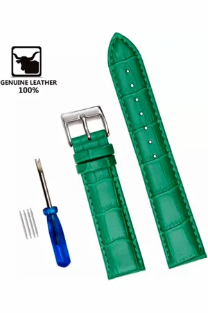 Merkloos Croco Horlogebandje-Leer- - 18 mm - Charme Bijoux