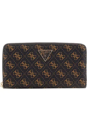 Guess Portemonnee Laurel Cheque Organizer Donkerbruin