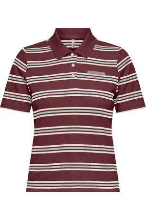 ONLY T-shirt Onlevie S/s Polo Top Jrs 15351930 Ruby Wine/starlight Dames