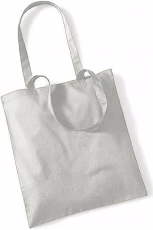 Merkloos 30x Katoenen schoudertasjes lichtgrijs 42 x 38 cm - 10 liter - Shopper/boodschappen tas - Tote bag - Draagtas