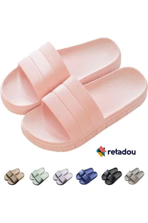 Merkloos Retadou - slippers, zomer, slide-slippers, badslippers, strand, indoor/outdoor, slipvast, unisex, effen, maat: 38/39 EU