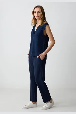 Jimmy Key Relaxed Fit Hoge Taille Normale Pijpen Gebreide Broek