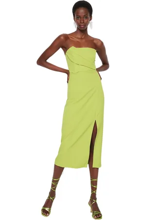 Trendyol Rode Nauwsluitende Geweven Elegante Avondjurk Tprss23El00280