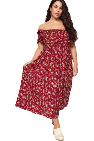 Trendyol Bordeauxrode Geweven Jurk Met Patroon En Legging Op De Borst Tbbss22El1611