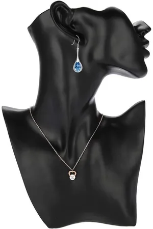 Merkloos Opslag Voor Sieraden - Ketting Oorbelhouder Etalagepop Display Duurzaam voor Thuis, Juweliers en Boetieks (Zwart)