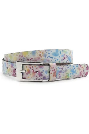 A-zone Dames riem multi-color - dames riem - 3 cm breed - - Echt Leer - Taille: 90cm - Totale lengte riem: 105cm