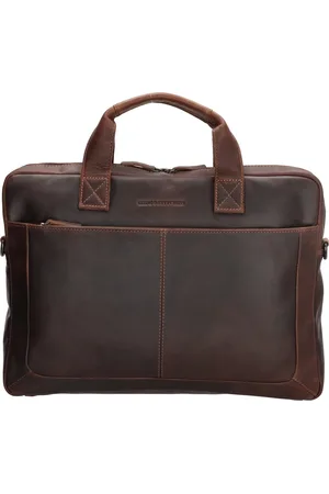 Hide & Stitches Japura Laptoptas 15,6 inch Premium Crossbody Schoudertas 100% Leder - - 100% Leer