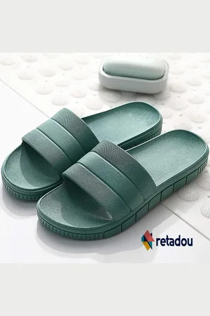 Merkloos Retadou - slippers, zomer, slide-slippers, badslippers, strand, indoor/outdoor, slipvast, unisex, effen, maat: 38/39 EU