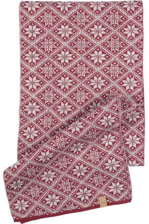IVANHOE OF SWEDEN Ivanhoe gebreide sjaal van wol Freya Deep -One Size 185x27-L Rood