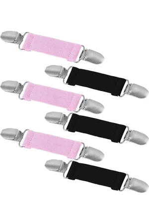 Merkloos Rugclips 6 x stoffen taillelijfje bretels hemd kleding broeken om vast te trekken handschoenen wanten spanner stropdassen trui bovenstuk mini-wasknijpers mouwhouder - Cinch-clip kleding