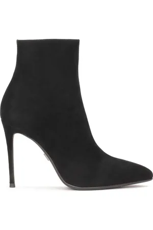 Kazar Classic black suede boots with stiletto heel