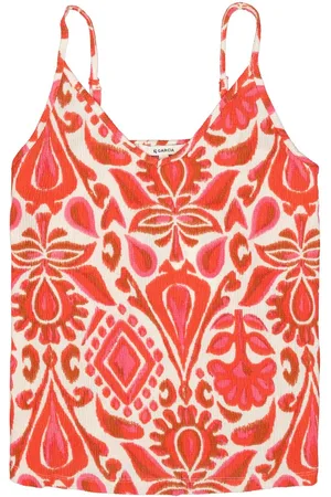 Garcia Top Singlet Met Print E50220 3979 Ruby Red Dames