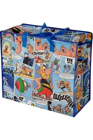Merkloos Asterix Stripboek - Grote Boodschappentas met rits Opbergtas met Rits - 48x55x28cm