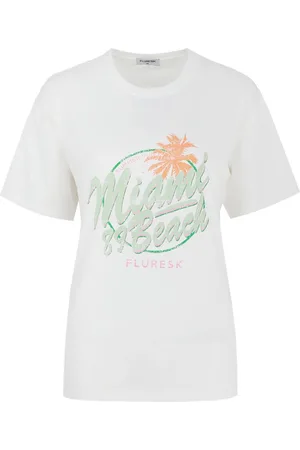 Fluresk T-shirt Annora T Shirt 25zfff01 011 Offwhite Dames