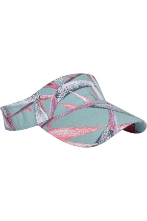 Merkloos Zonneklep Cap Print Zomer Sport Tennis Vizieren Hoed Lichtblauw Eén