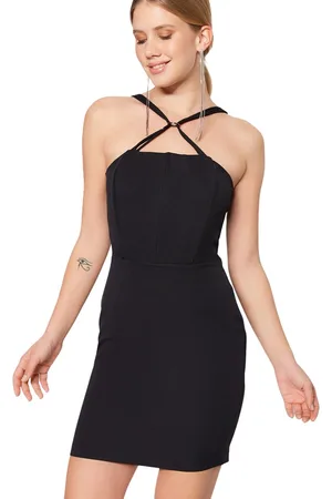 Trendyol Saxe, Passende Accessoires, Biezen, Geweven Korte Avondjurk, Nachtjurk Tprss23El00285