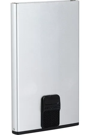 Merkloos Cardprotector ALU FIT 201 - Slide-UP Case voor RFID en NFC bescherming in Antraciet grijs