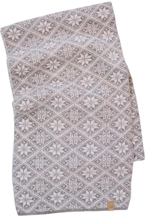 IVANHOE OF SWEDEN Ivanhoe gebreide sjaal van wol Freya Grey Marl23-One Size 185x27-Grijs