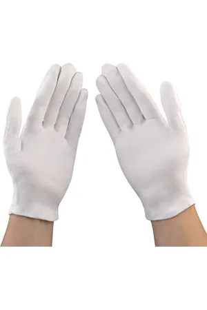Merkloos 20 paar witte katoenen handschoenen - zachte elastische werkhandschoenen - geschikt voor het controleren van munten en sieraden