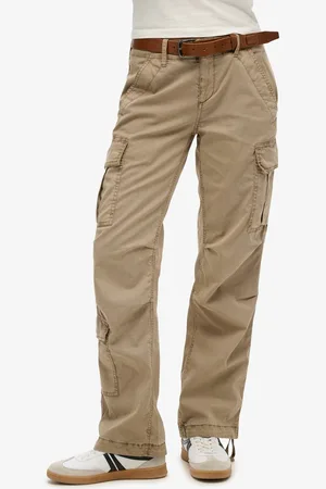 Superdry Low Rise Straight Cargo Cargobroek 26 Vrouw