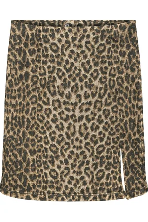 VERO MODA Rok Vmnelly Hr Short Skirt Aop Noos 10329966 Silver Mink/leo Dames