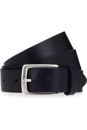 B.belt Riem Leer - Jongens - 120 cm - black