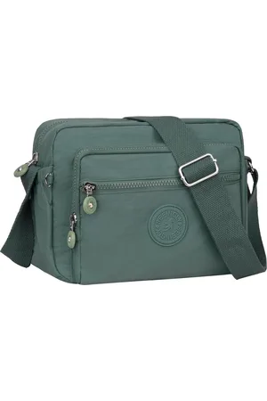 Merkloos Crossbody Bag Schoudertas voor dames, sportieve schoudertas voor dames, middelgroot, nylon, crossbag, brede riem, cadeau voor dames, winkelen, reizen, school