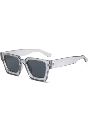 Merkloos Dikke Rechthoek Chunky Zonnebril Vrouwen Mannen Trendy Vierkante Grijs Tinten Tortie Frame Mode 90 S Bri