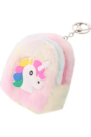 Merkloos Cute Small Plush Cosmetics Animal Bag Zipper Keychain Change Mini Funny Novelty Wallet for Women