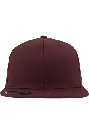 Merkloos Platte vizier kastanjebruin L-XL uniseks hoed-accessoire met verstelbare band