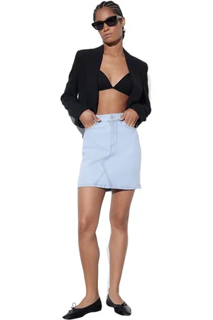 Trendyol Blauwe Basic Mini Denim Rok