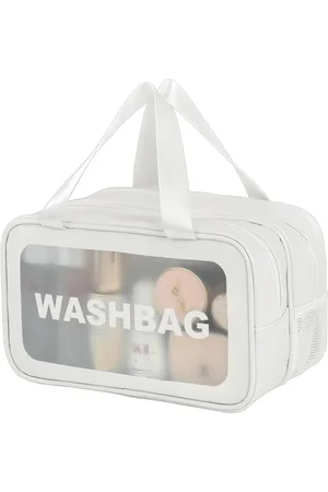 Merkloos Cosmetische tas, toilettas dames, toilettas heren, droog en nat scheiden, draagbare waterdichte toilettas, make-up tas met grote capaciteit, opbergtas, , Eenvoudig
